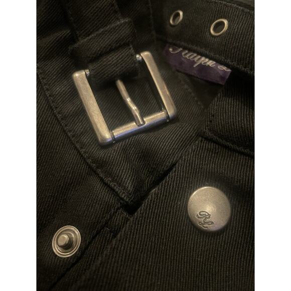 Ralph Lauren Purple Label Men’s Utility Cargo Jacket Black XXL 4 Pocket Buckle - Picture 3 of 4